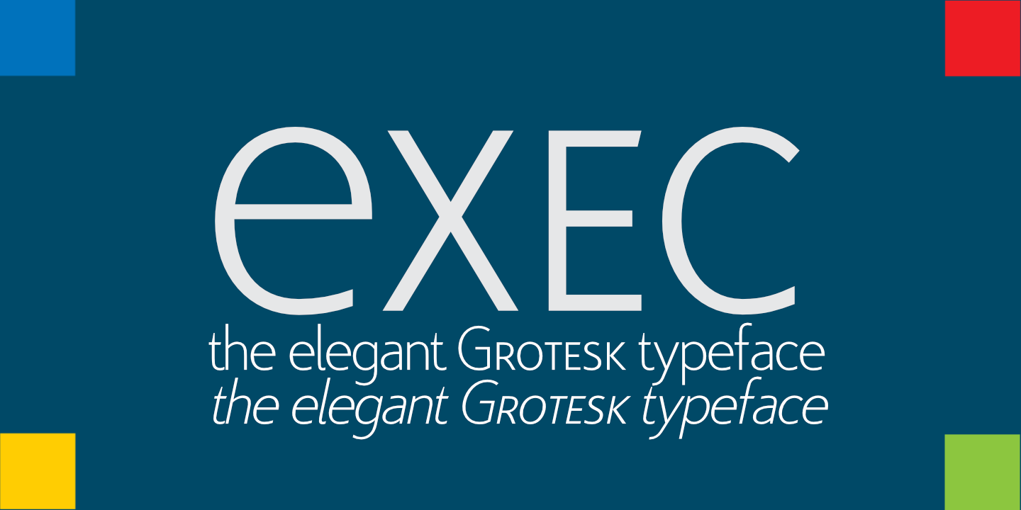 Пример шрифта Exec